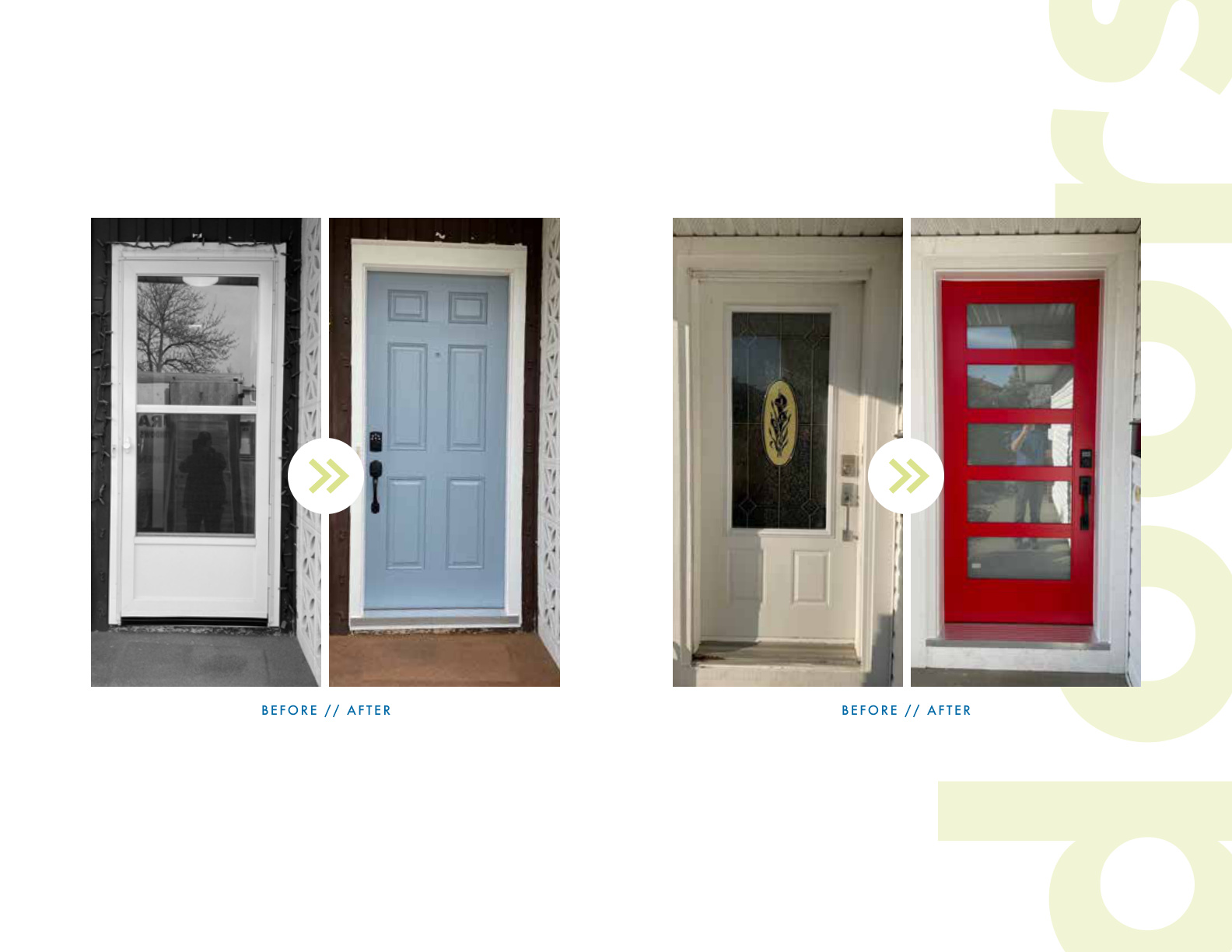 Durabuilt door before and after