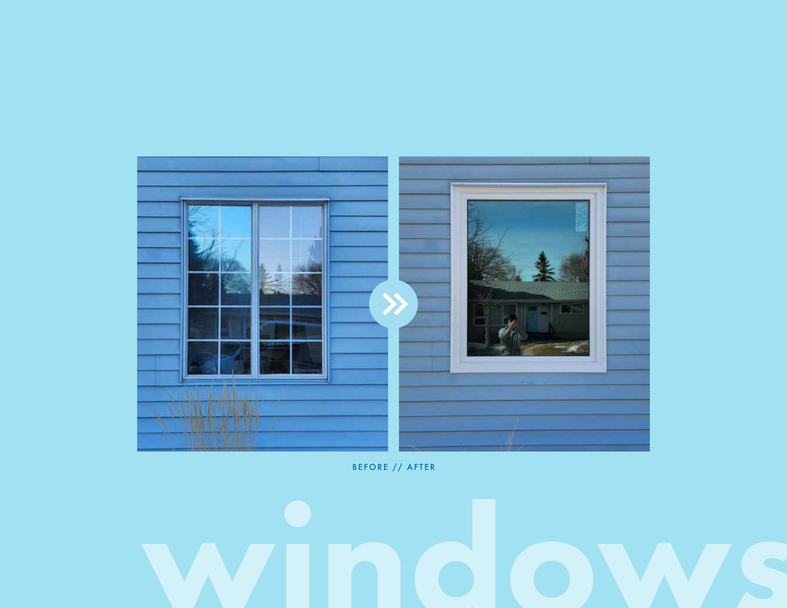 Durabuilt window before and after