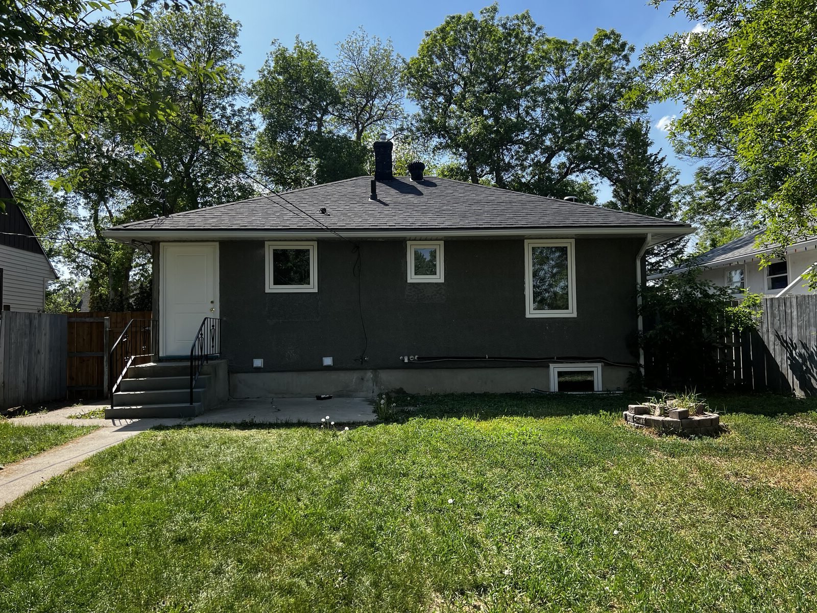 After — new windows on rear of home