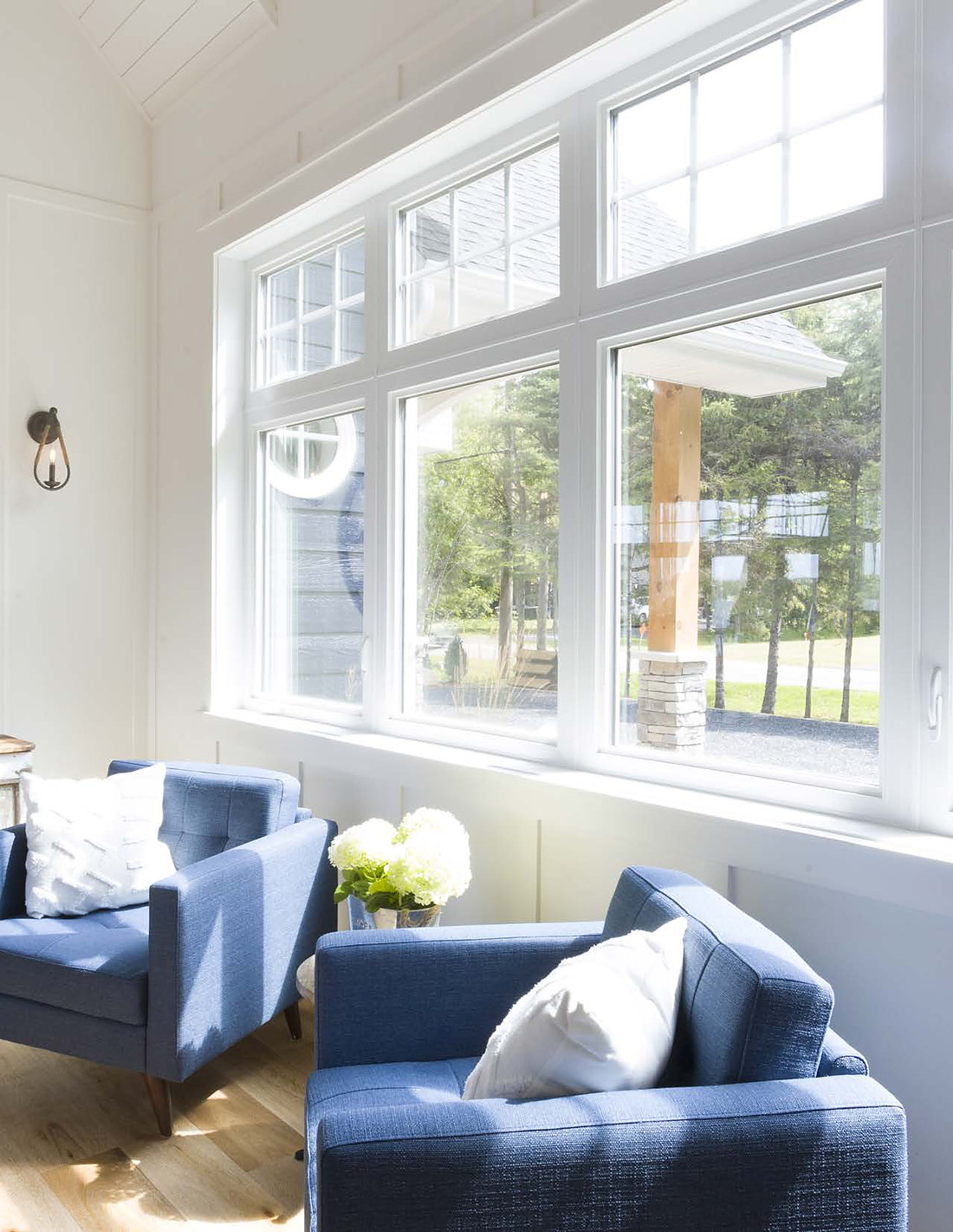 Living room with casement and picture window combination